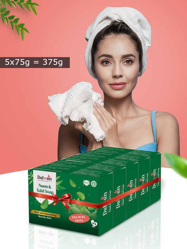 Neem & Tulsi Soap (Pack of 5)